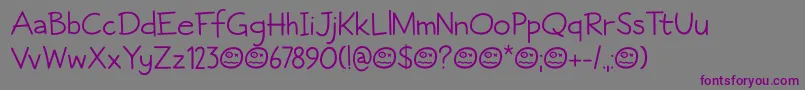 Fictional Friend DEMO Font – Purple Fonts on Gray Background
