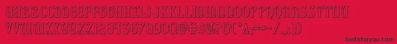 fiddlerscove3d Font – Black Fonts on Red Background