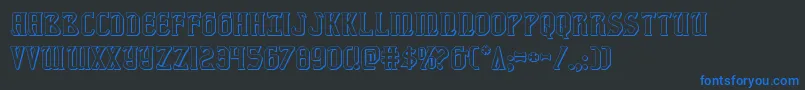 fiddlerscove3d Font – Blue Fonts on Black Background