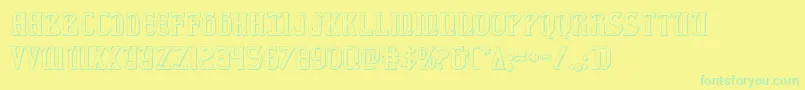 fiddlerscove3d Font – Green Fonts on Yellow Background