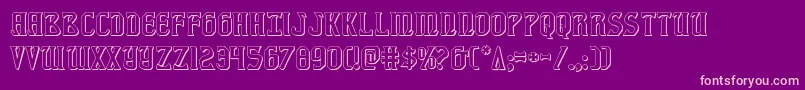 fiddlerscove3d Font – Pink Fonts on Purple Background