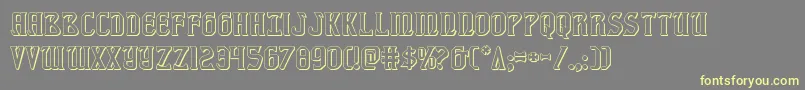 fiddlerscove3d Font – Yellow Fonts on Gray Background