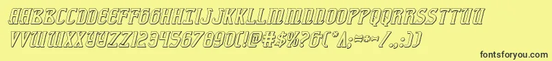 fiddlerscove3dital Font – Black Fonts on Yellow Background