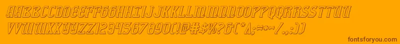 fiddlerscove3dital Font – Brown Fonts on Orange Background