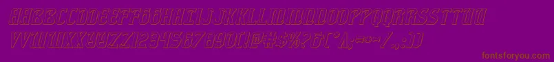 fiddlerscove3dital-Schriftart – Braune Schriften auf violettem Hintergrund