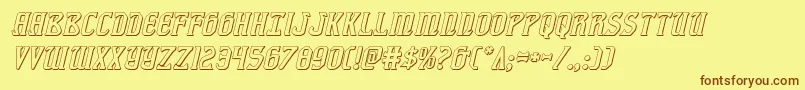 fiddlerscove3dital Font – Brown Fonts on Yellow Background