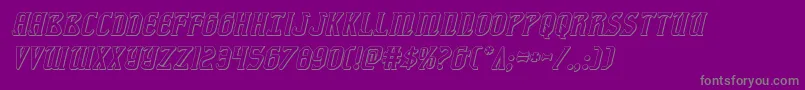 fiddlerscove3dital Font – Gray Fonts on Purple Background