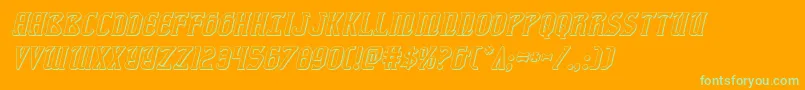 fiddlerscove3dital Font – Green Fonts on Orange Background