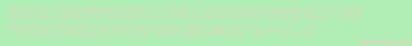 fiddlerscove3dital Font – Pink Fonts on Green Background