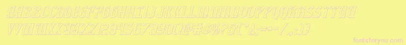 fiddlerscove3dital Font – Pink Fonts on Yellow Background