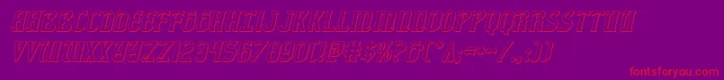 fiddlerscove3dital Font – Red Fonts on Purple Background