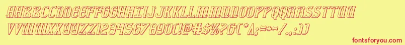 fiddlerscove3dital Font – Red Fonts on Yellow Background