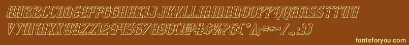 fiddlerscove3dital Font – Yellow Fonts on Brown Background