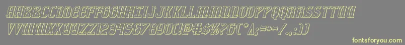 fiddlerscove3dital Font – Yellow Fonts on Gray Background