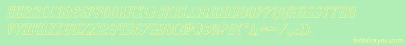 fiddlerscove3dital Font – Yellow Fonts on Green Background