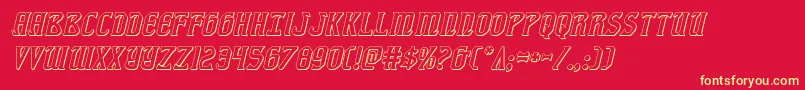 fiddlerscove3dital Font – Yellow Fonts on Red Background