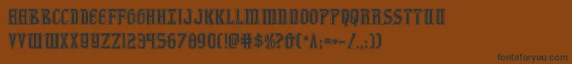 fiddlerscoveacad Font – Black Fonts on Brown Background