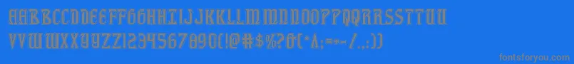 fiddlerscoveacad Font – Gray Fonts on Blue Background