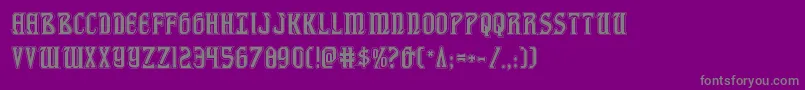 fiddlerscoveacad Font – Gray Fonts on Purple Background