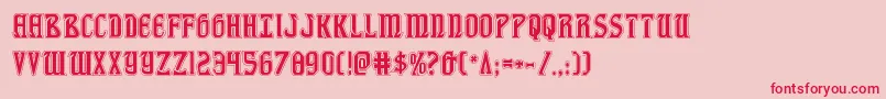 fiddlerscoveacad Font – Red Fonts on Pink Background