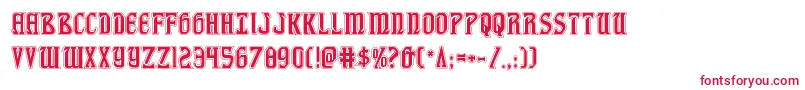 fiddlerscoveacad Font – Red Fonts on White Background