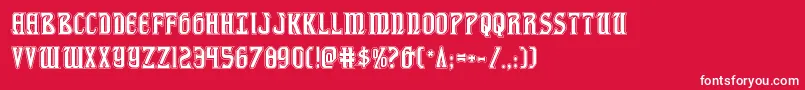 fiddlerscoveacad Font – White Fonts on Red Background