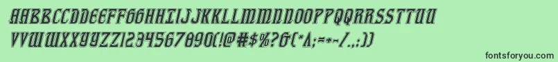 フォントfiddlerscoveacadital – 緑の背景に黒い文字