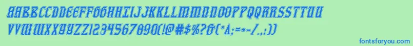 fiddlerscoveacadital Font – Blue Fonts on Green Background