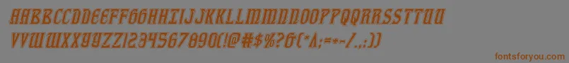 fiddlerscoveacadital Font – Brown Fonts on Gray Background