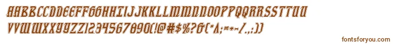 fiddlerscoveacadital Font – Brown Fonts on White Background