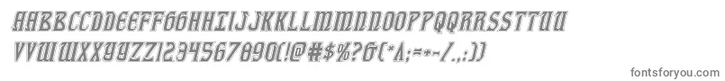 fiddlerscoveacadital-fontti – harmaat kirjasimet valkoisella taustalla