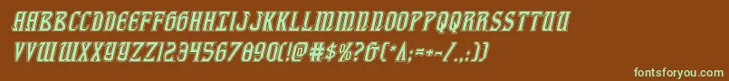 fiddlerscoveacadital Font – Green Fonts on Brown Background