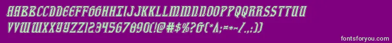 fiddlerscoveacadital Font – Green Fonts on Purple Background