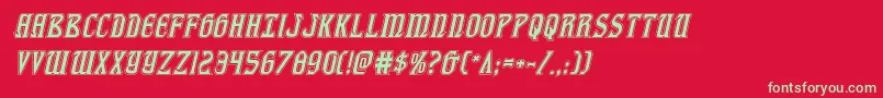 フォントfiddlerscoveacadital – 赤い背景に緑の文字