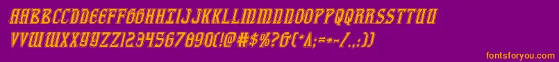 fiddlerscoveacadital Font – Orange Fonts on Purple Background