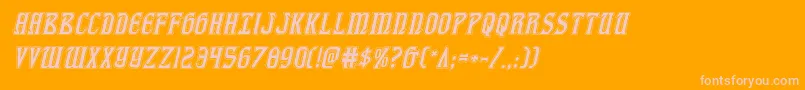 fiddlerscoveacadital-Schriftart – Rosa Schriften auf orangefarbenem Hintergrund