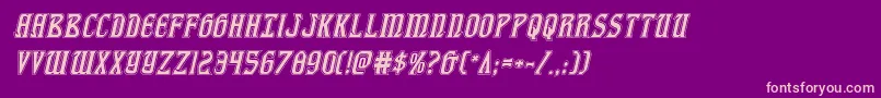 fiddlerscoveacadital Font – Pink Fonts on Purple Background