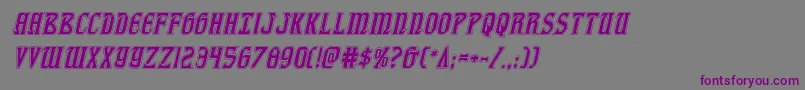 fiddlerscoveacadital Font – Purple Fonts on Gray Background