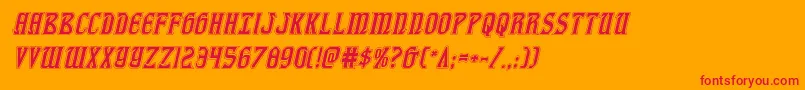 fiddlerscoveacadital Font – Red Fonts on Orange Background