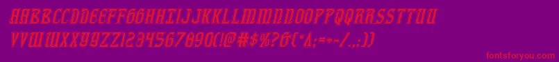 fiddlerscoveacadital-Schriftart – Rote Schriften auf violettem Hintergrund