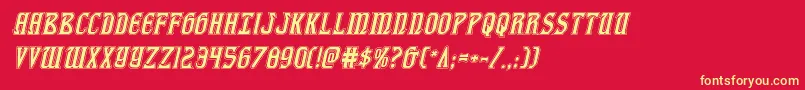 fiddlerscoveacadital Font – Yellow Fonts on Red Background