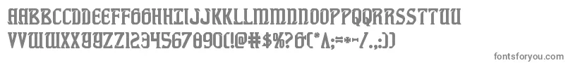 フォントfiddlerscovebold – 白い背景に灰色の文字