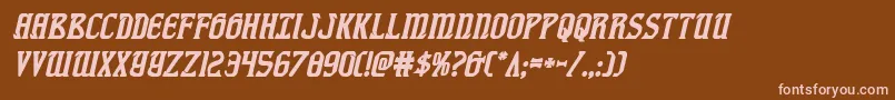 fiddlerscoveboldital Font – Pink Fonts on Brown Background