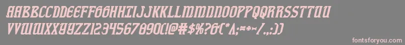 fiddlerscoveboldital Font – Pink Fonts on Gray Background