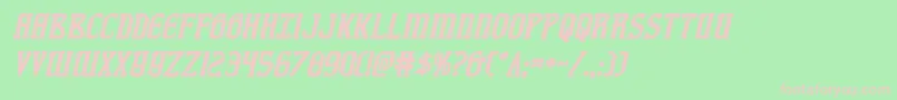 fiddlerscoveboldital Font – Pink Fonts on Green Background