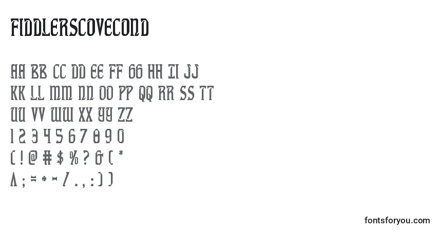 Fiddlerscovecond (126629)-fontti – aakkoset, numerot, erikoismerkit