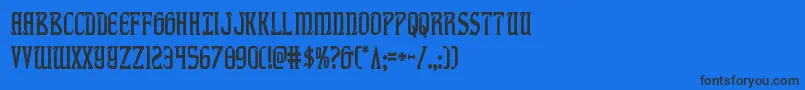 fiddlerscovecond Font – Black Fonts on Blue Background