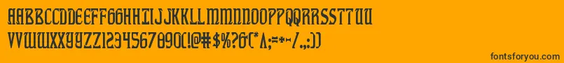 fiddlerscovecond Font – Black Fonts on Orange Background