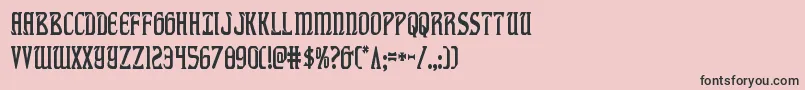 fiddlerscovecond Font – Black Fonts on Pink Background