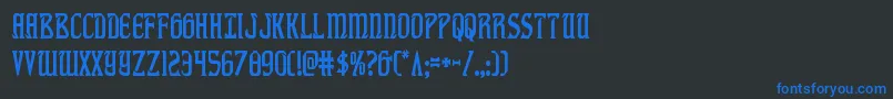 fiddlerscovecond Font – Blue Fonts on Black Background